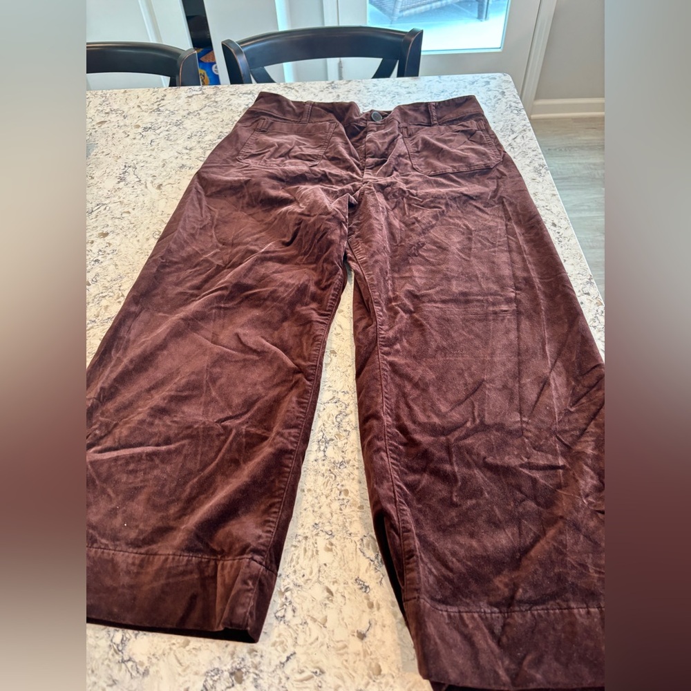 Maeve Brown Wide-Leg Pants